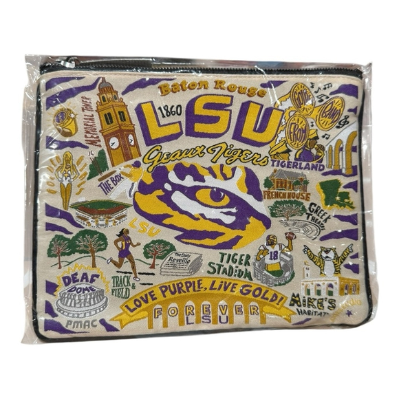 Catstudio Collegiate LSU Louisiana State University Zipper Pouch Travel Bag NWT - Picture 7 of 8